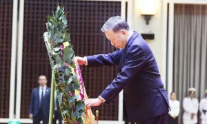 Tổng Bí thư Tô Lâm viếng nguyên Chủ tịch Lào Khamtay Siphandone