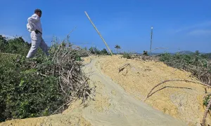 Bùn phun trào ở Phú Yên là do hoạt động kiến tạo dọc đứt gãy Bùn phun trào ở Phú Yên là do hoạt động kiến tạo dọc đứt gãy