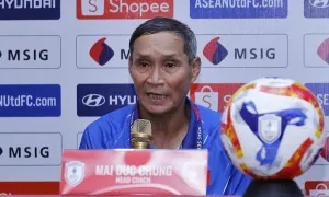 HLV Mai Đức Chung: 'Không có gì để chê trách khi thắng Thái Lan'