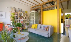 Căn hộ cũ 46 m2 lột xác nhờ bỏ vách ngăn